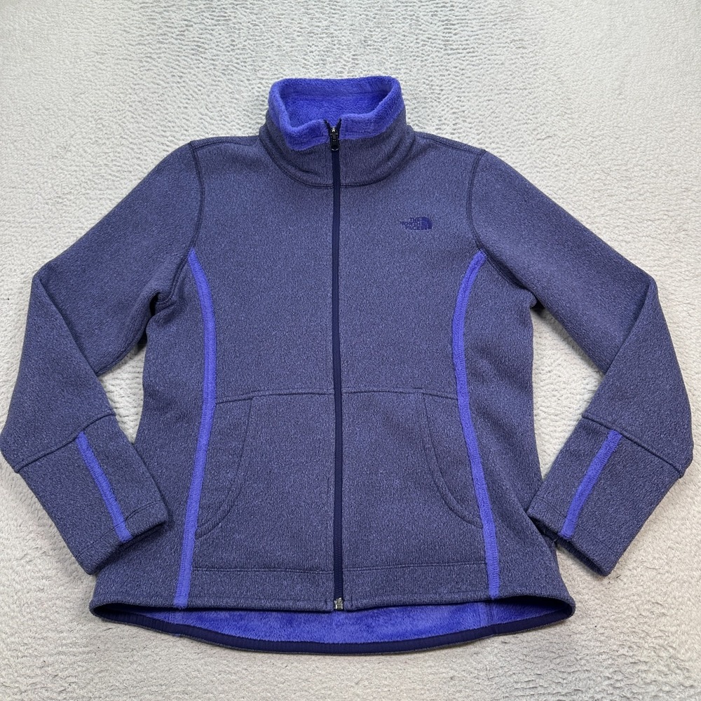 The North Face Jacket Womens Estimated sz XL Purple Full Zip sherpa‎ lined